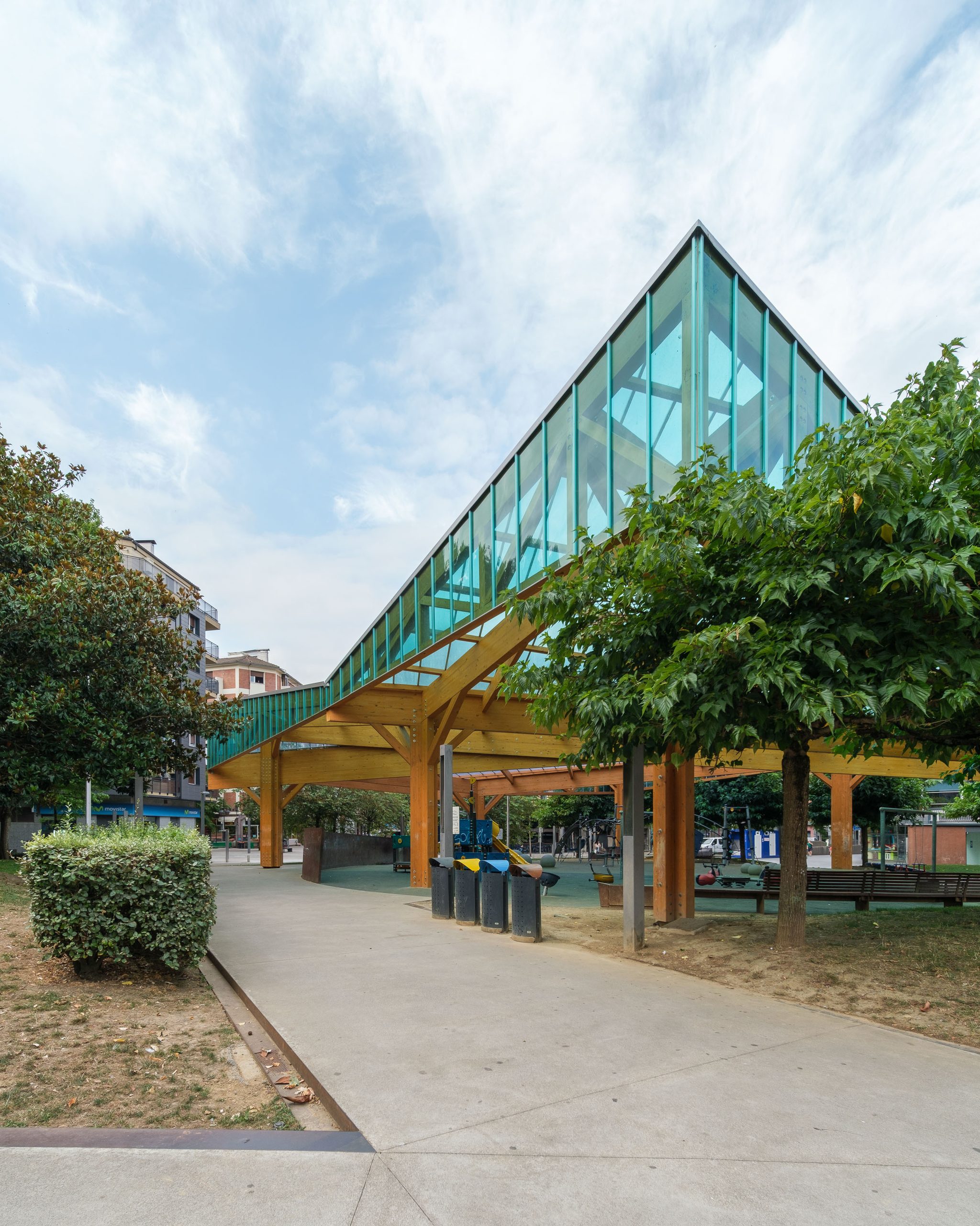 Cubierta Zelaieta: cubierta en el parque Zelaieta de Amorebieta