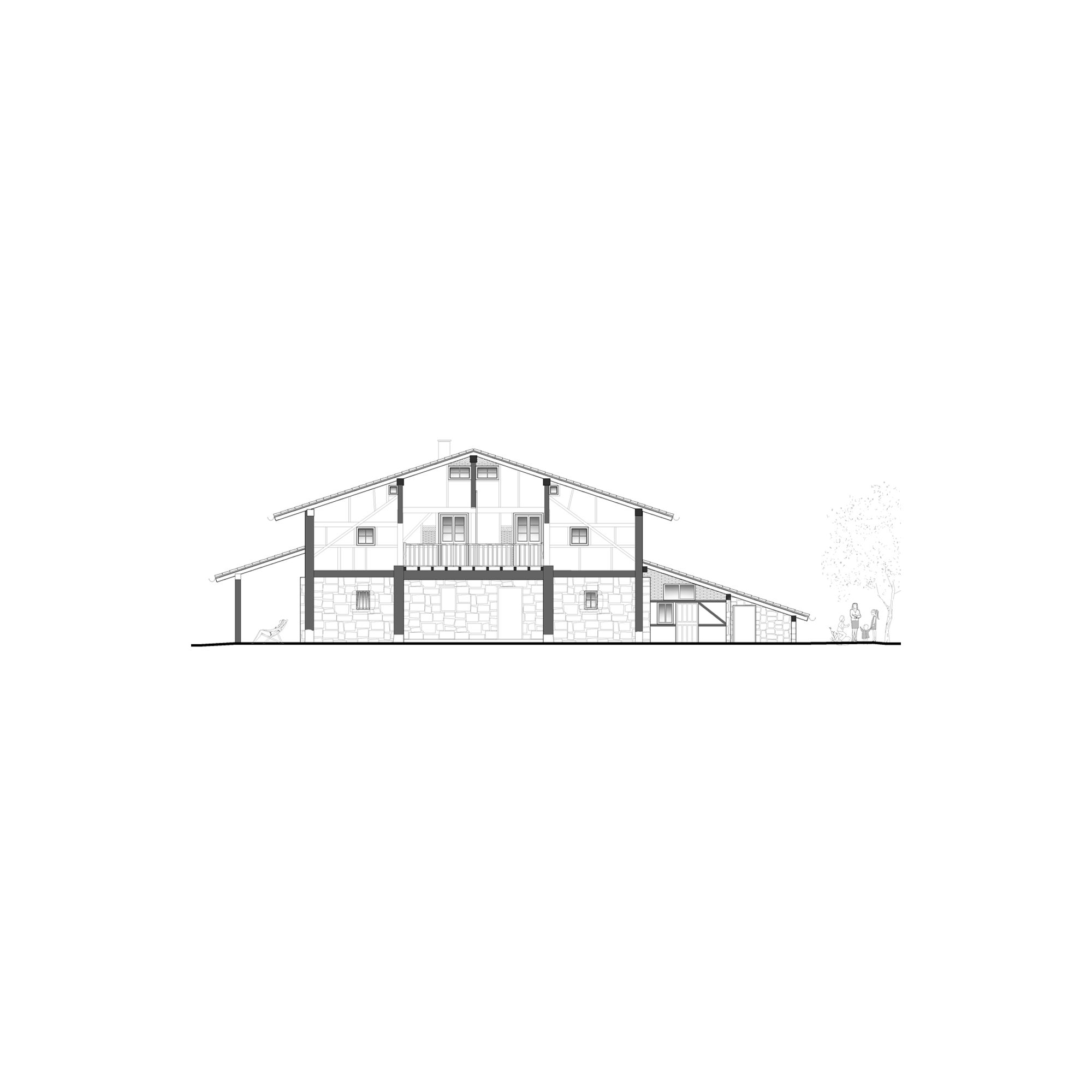 Plano del proyecto Caserío Pagai Goikoa: rehabilitación del caserío Pagai Goikoa en Muxika
