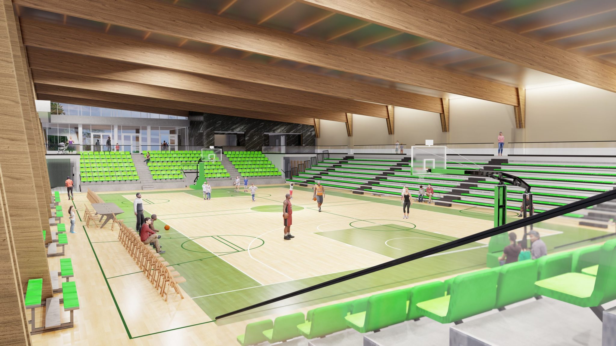 Polideportivo Urgozo: polideportivo integrado en la topografía en Amorebieta