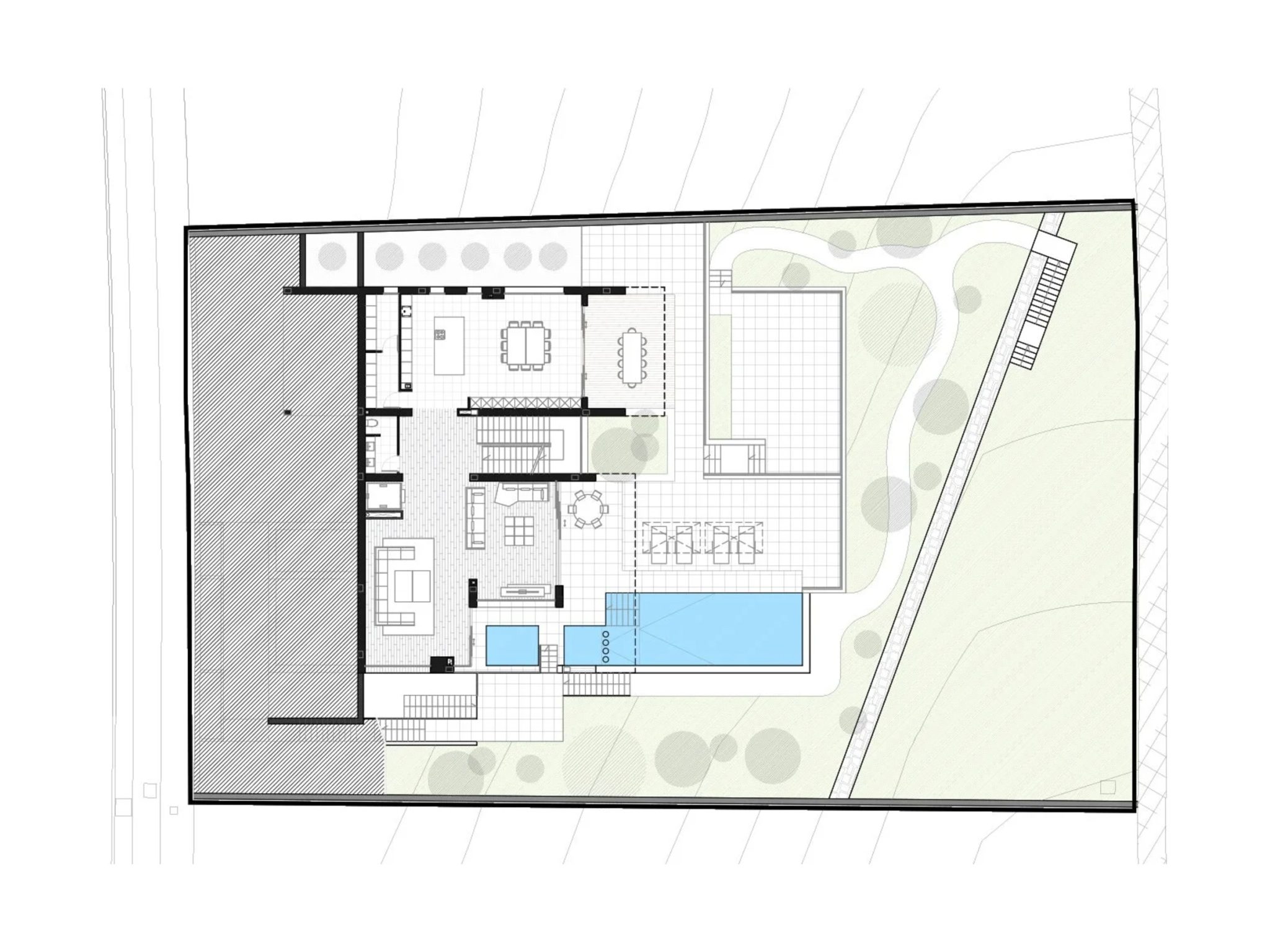 Plano del proyecto Proyecto CA: vivienda unifamiliar en la finca Cortesin, Marbella