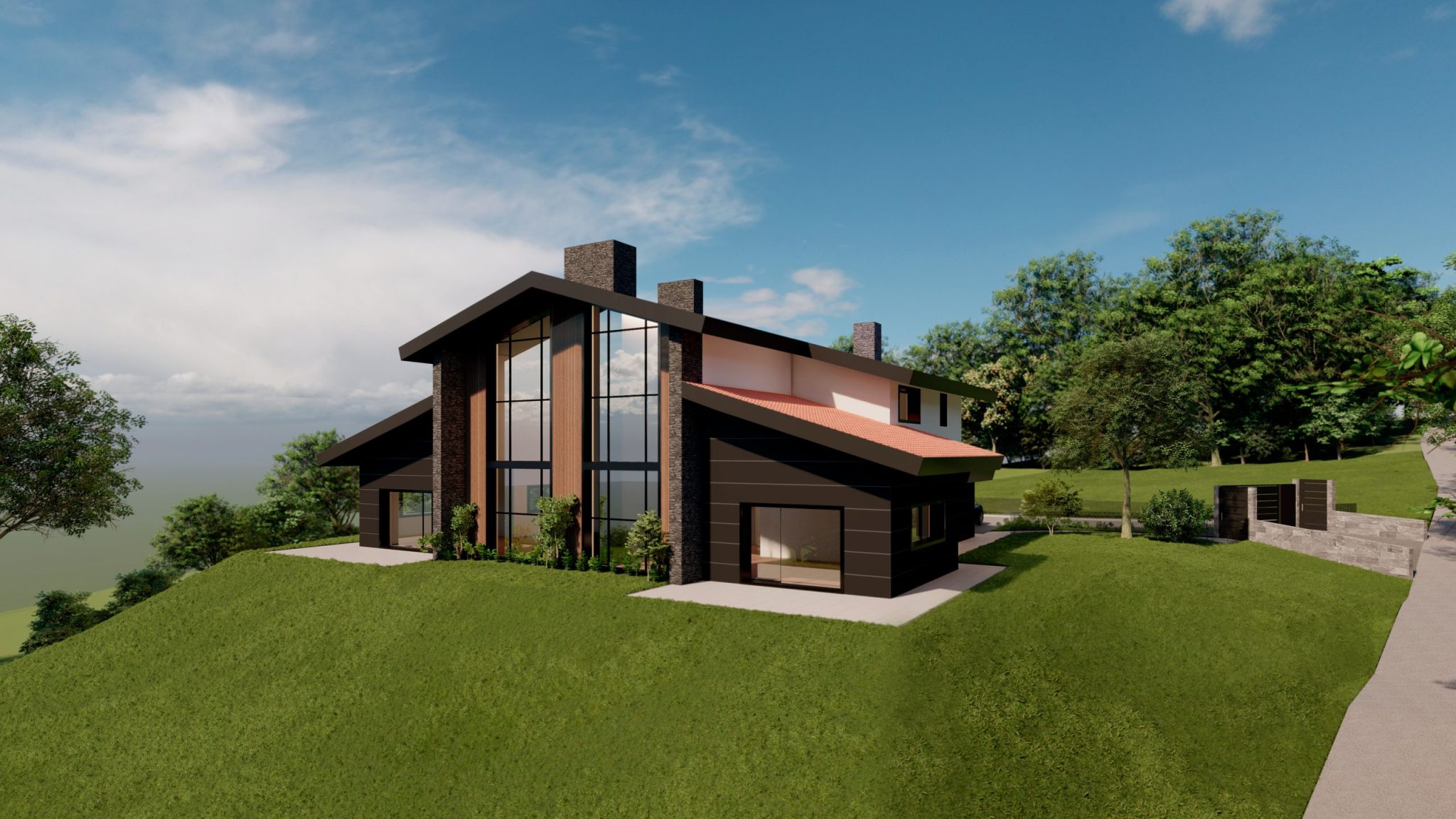 Proyecto UB: vivienda bifamiliar orientada al paisaje en Amorebieta