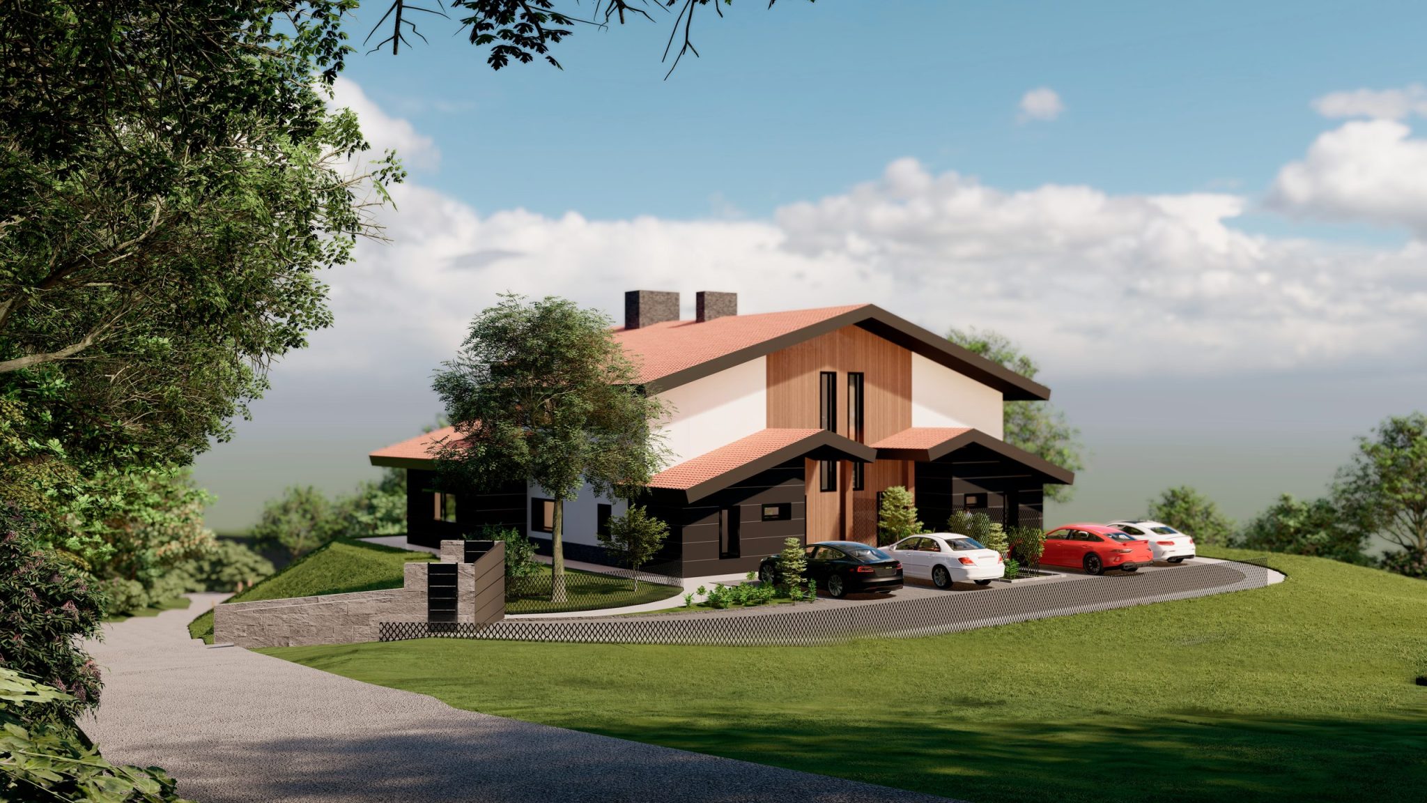 Proyecto UB: vivienda bifamiliar orientada al paisaje en Amorebieta