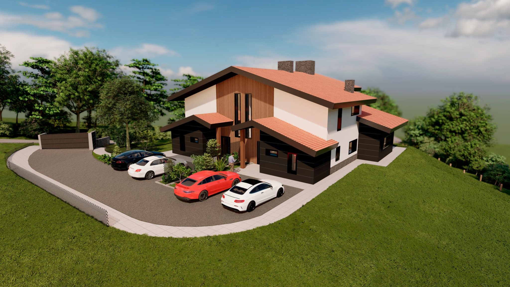 Proyecto UB: vivienda bifamiliar orientada al paisaje en Amorebieta
