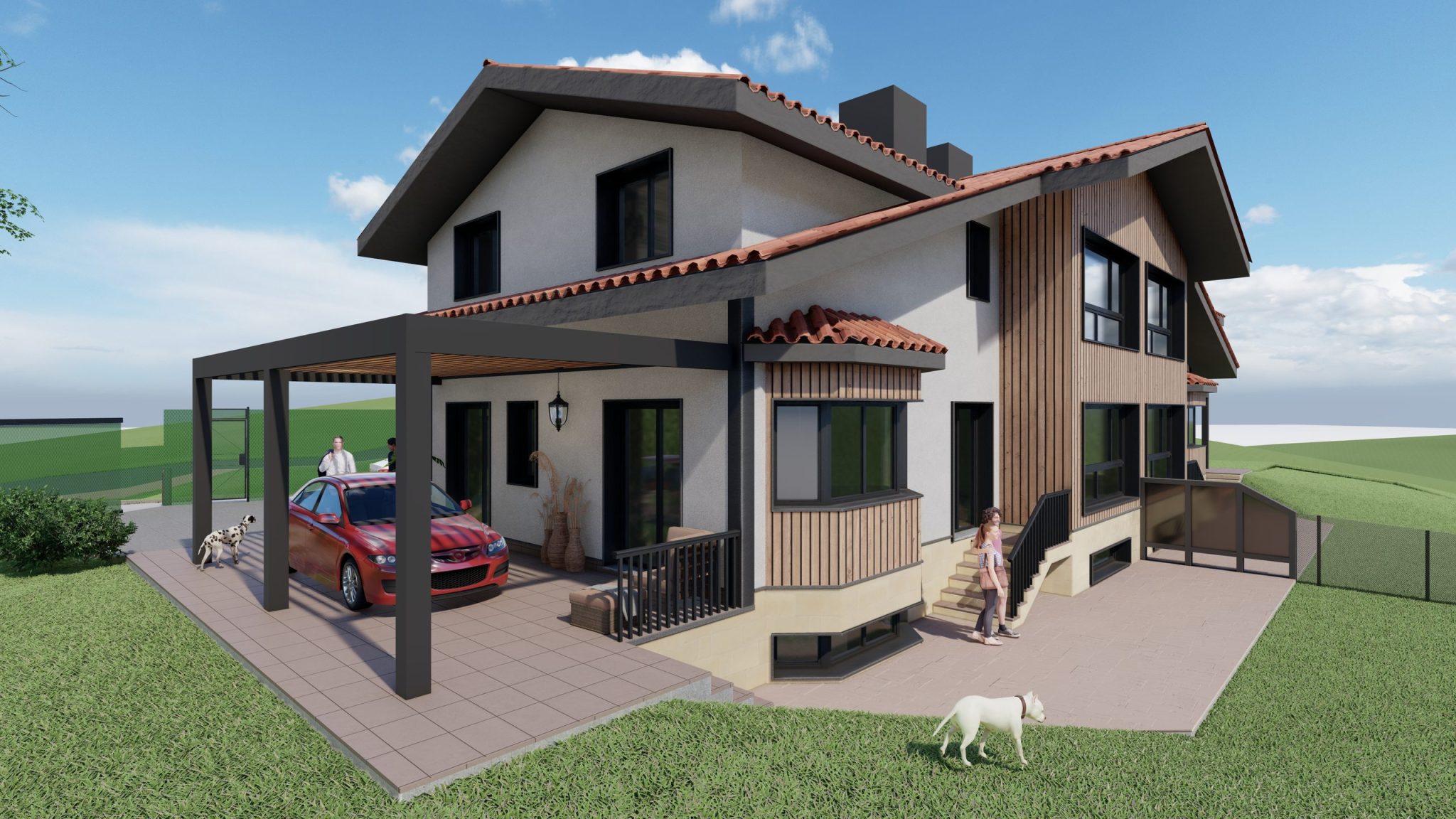 Residencial Haretzaga: dos viviendas en un mismo volumen en Amorebieta