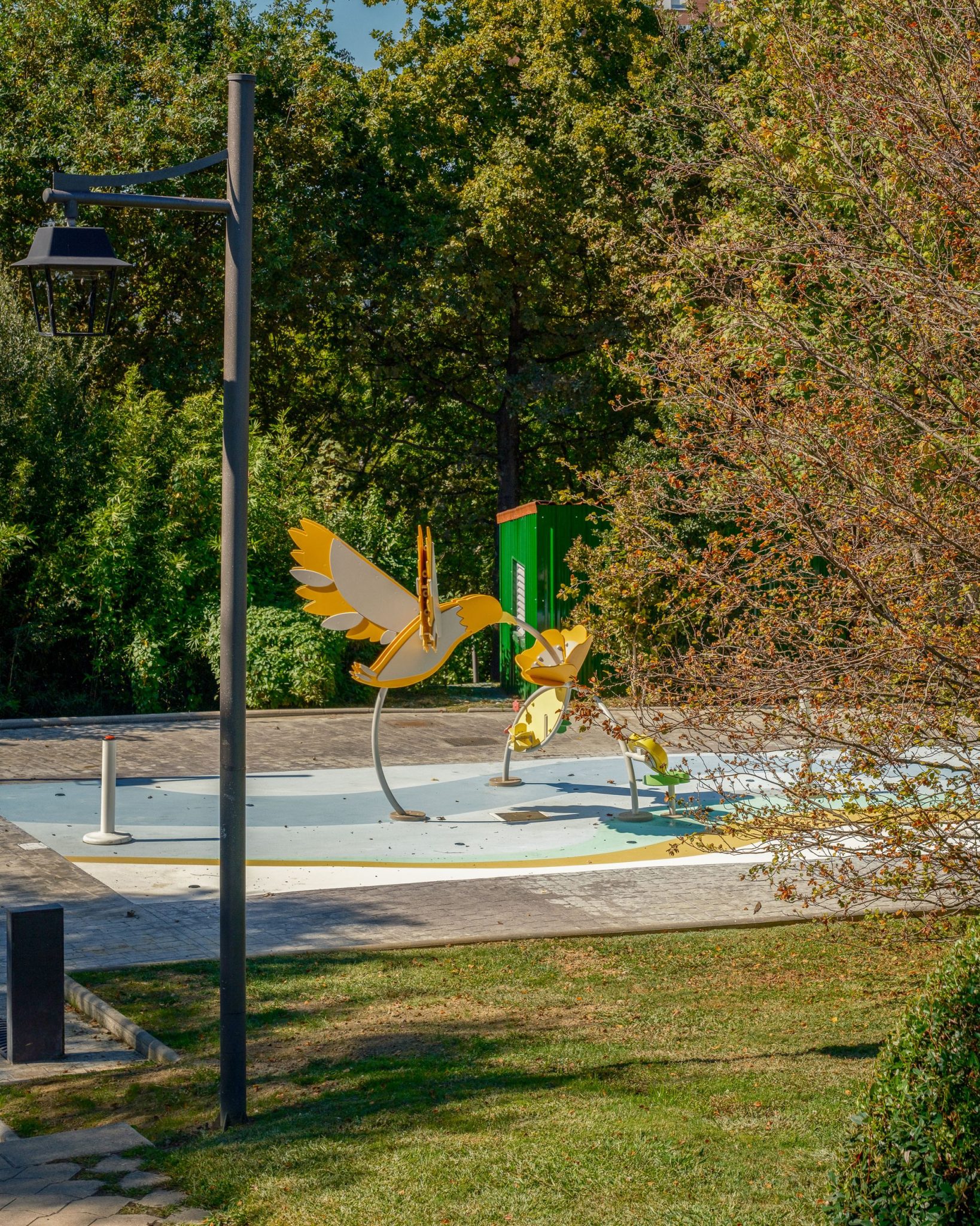 Parque infantil y Splash Park: parque infantil y splash park del Jardín Botánico de Barakaldo