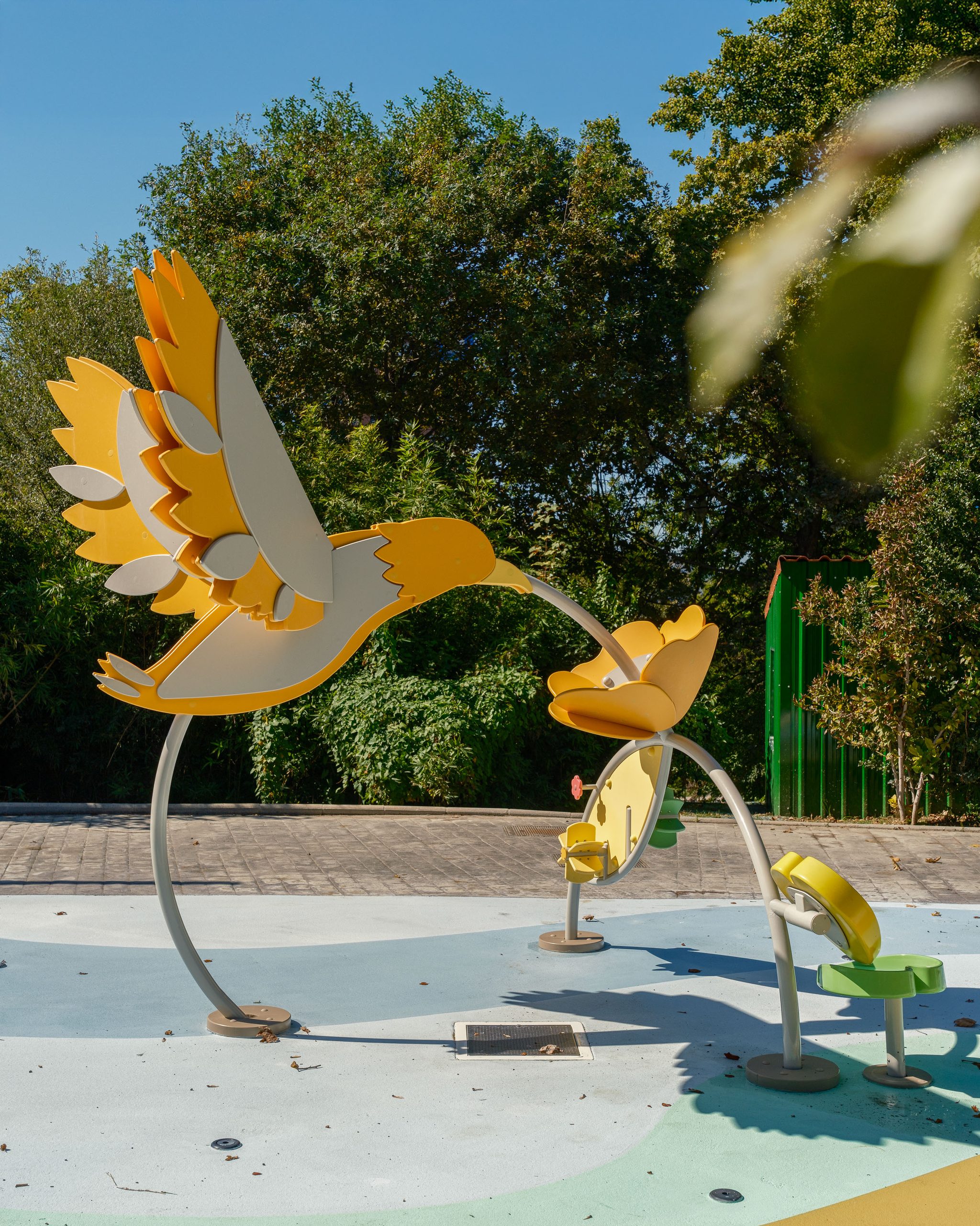 Parque infantil y Splash Park: parque infantil y splash park del Jardín Botánico de Barakaldo