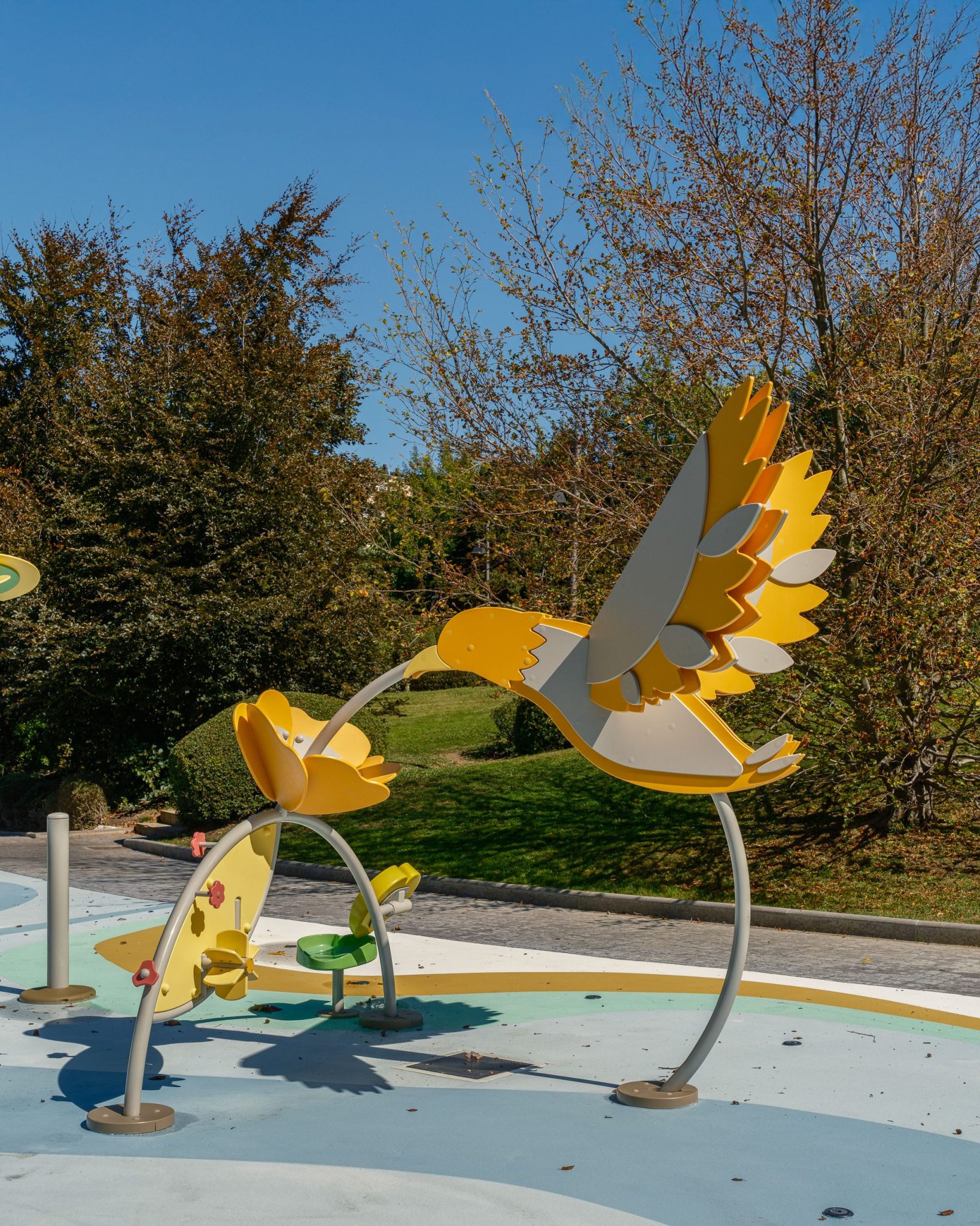 Parque infantil y Splash Park: parque infantil y splash park del Jardín Botánico de Barakaldo